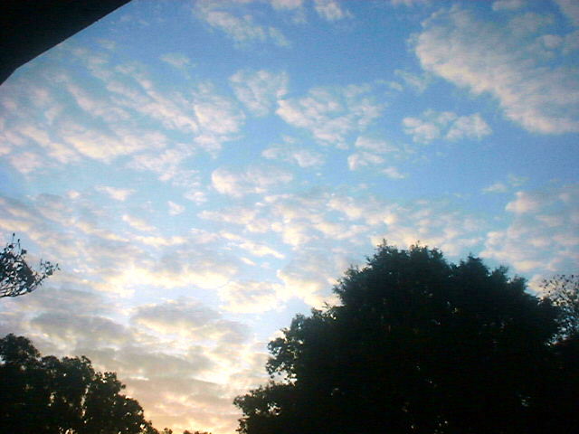 Sky as seen from front Porch